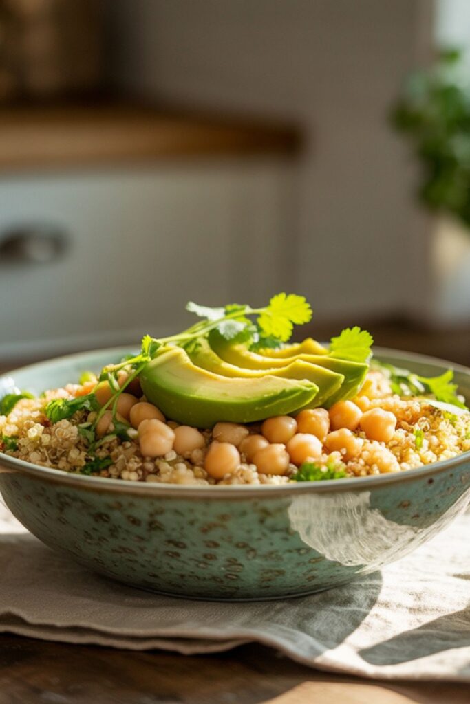 Rezepte Quinoa-Bowl mit Avocado und Kichererbsen