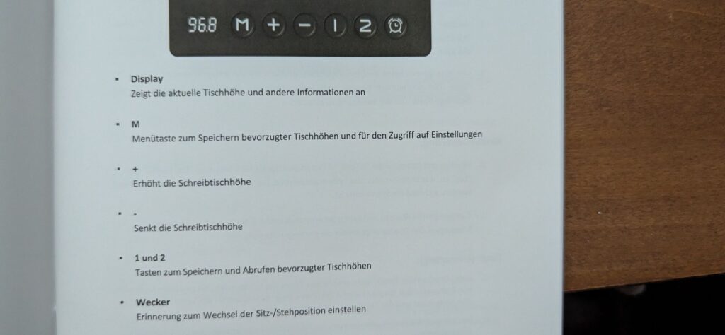 Gebrauchsanweisung Jummico höhenverstellbarer Schreibtisch