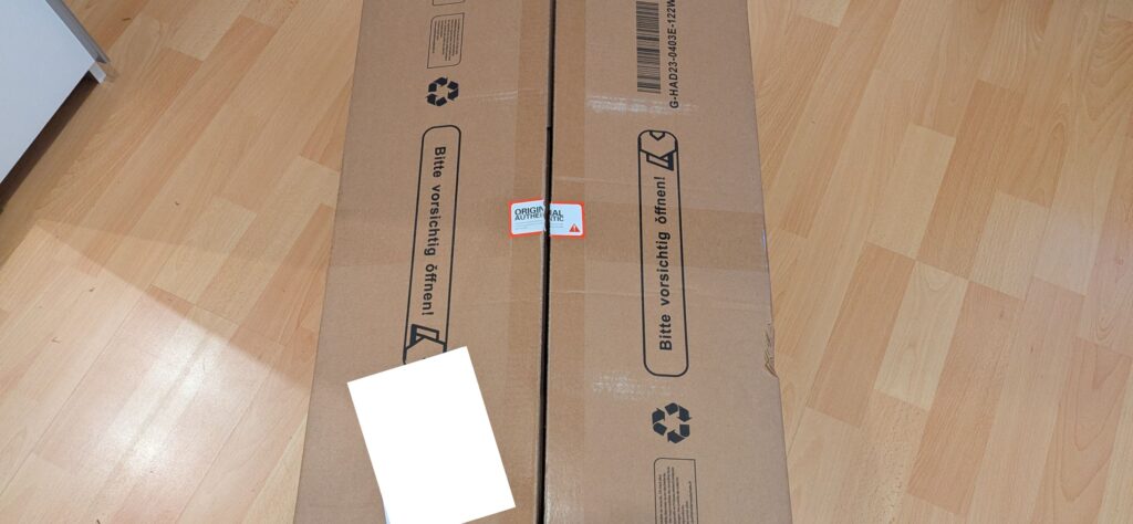 Außenverpackung Jummico höhenverstellbarer Schreibtisch